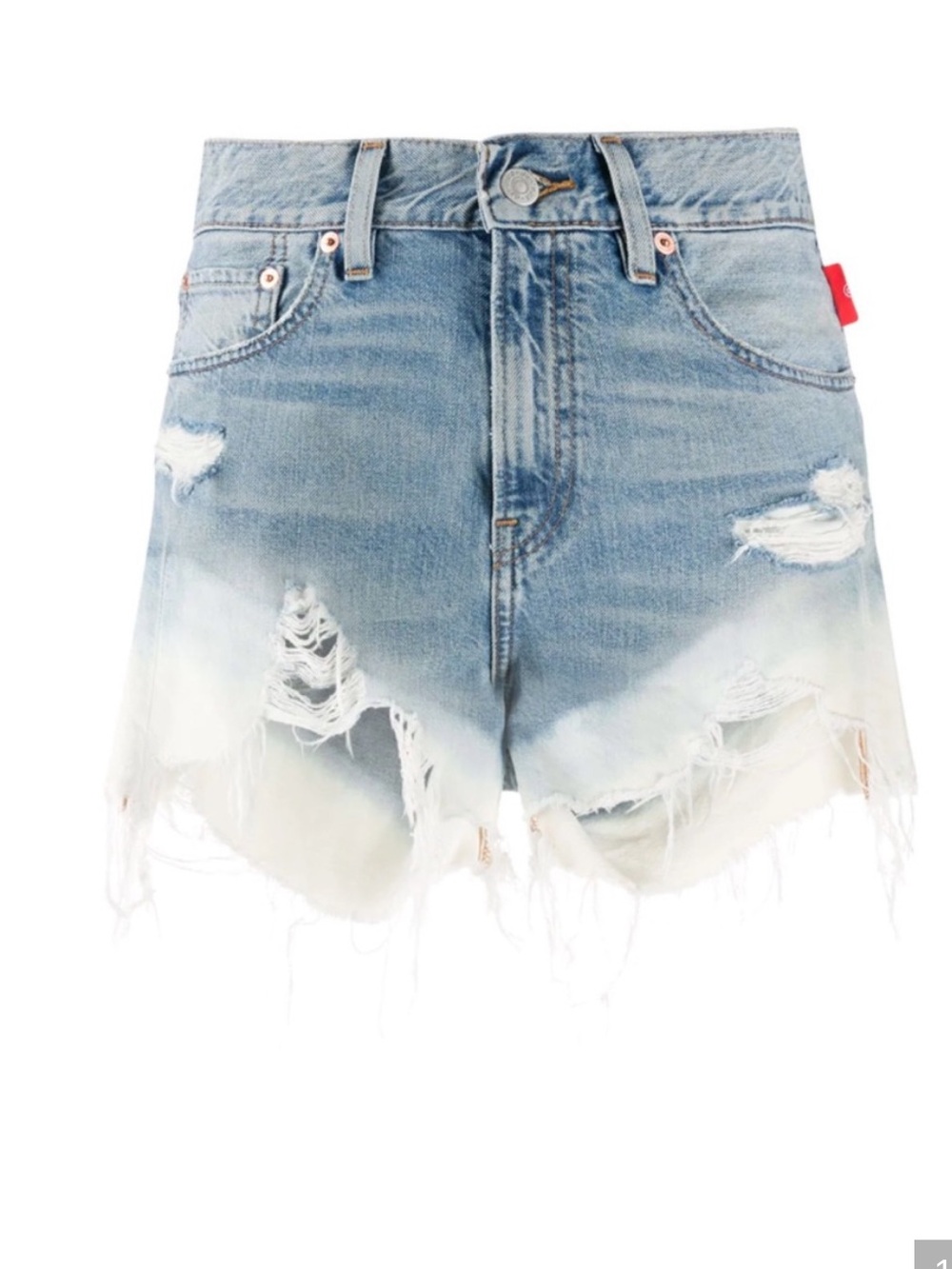 Denimist Nic High-Rise Distressed Shorts Size 27